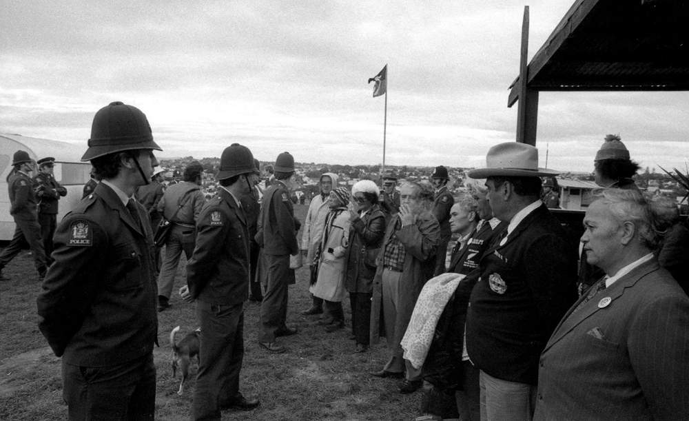 Bastion Point protest, 1978. Robin Morrison Collection. PH-NEG-RM-N10