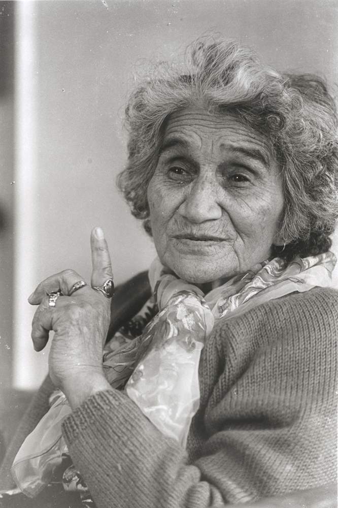 Dame Whina Cooper, 1975. Dame Whina's historic land-rights march from Northland to Wellington made a lasting impression on New Zealanders, regardless of race. Photograph by Robin Morrison. PH-1992-5-RM-N7-2